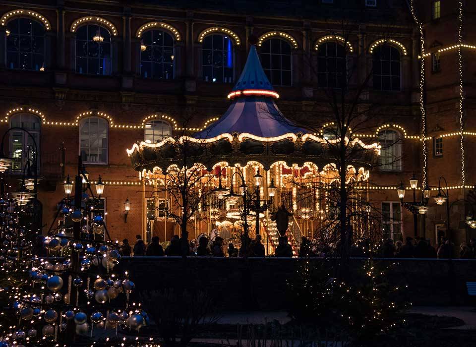 Jul på Tivoli i Köpenhamn